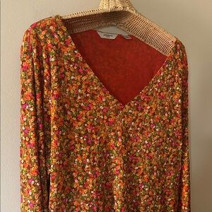 Liz Claiborne Multicolor Floral Long Sleeve Top size 2X